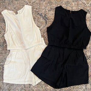 Black and Cream Linen Sets